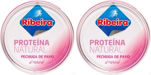 Pack Ribeira Proteína Natural Pechuga de Pavo al Natural 2 latas x 160 gr Pack Ribeira Proteína Natural Pechuga de Pavo al Natural 2 latas x 160 gr