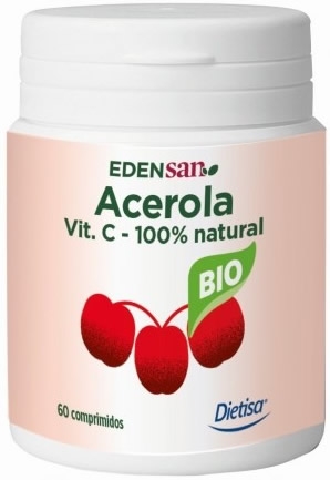 Dietisa Edensan Acerola Bio Vit C 100% Natural 60 comp Dietisa Edensan Acerola Bio Vit C 100% Natural 60 comp