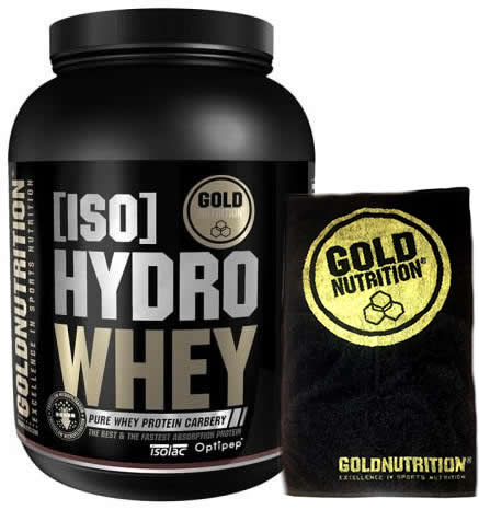 Pack Gold Nutrition Iso Hydro Whey 2 kg + Toalla Negra Pack Gold Nutrition Iso Hydro Whey 2 kg + Toalla Negra