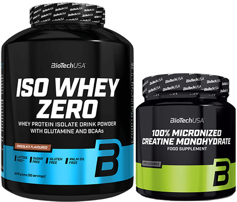 Pack BioTechUSA Iso Whey Zero 2270 gr + 100% Creatina Monohidrato Micronizada 500 gr Pack BioTechUSA Iso Whey Zero 2270 gr + 100% Creatina Monohidrato Micronizada 500 gr
