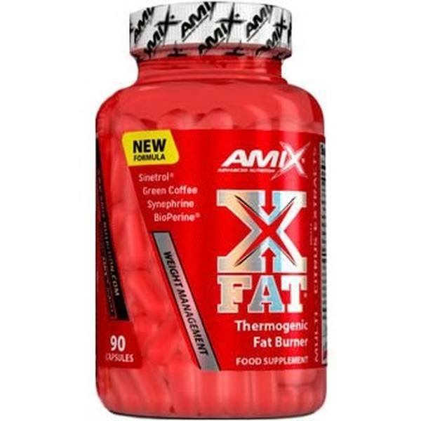 Integratore termogenico Amix X-Fat Thermogenic 90 capsule - Contiene guaranu00e0 e caffeina.