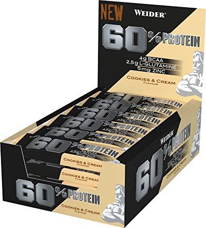 Weider 60% Protein 24 barritas x 45 gr Weider 60% Protein 24 barritas x 45 gr