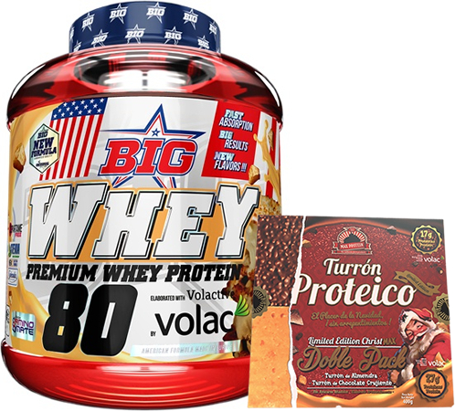 Pack BIG Whey 100% Whey Concentrate 2 kg + Max Protein Turron Proteico Edicion Limitada Christmax Doble Pack 400 gr Pack BIG Whey 100% Whey Concentrate 2 kg + Max Protein Turron Proteico Edicion Limitada Christmax Doble Pack 400 gr