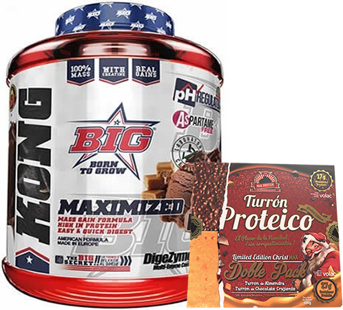Pack BIG Kong Gainer 3 kg +Max Protein Turron Proteico Edicion Limitada Christmax Doble Pack 400 gr Pack BIG Kong Gainer 3 kg +Max Protein Turron Proteico Edicion Limitada Christmax Doble Pack 400 gr