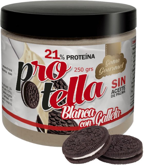 Protella Crema de Chocolate Blanco y Galleta 250 gr Protella Crema de Chocolate Blanco y Galleta 250 gr