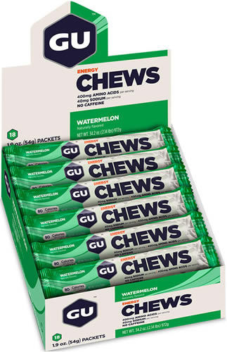 GU Energy Chews - Gominolas Chomps Sin Cafeina 18 bolsas x 8 unid GU Energy Chews - Gominolas Chomps Sin Cafeina 18 bolsas x 8 unid