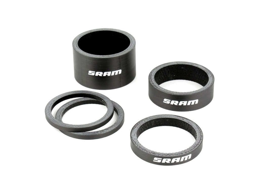 Rockshox Kit Espaciador Horquilla Carbon (2.5mm X 2, 5mm X 1, 10mm X 1, 20mm X 1) Logo Sram Blanco Rockshox Kit Espaciador Horquilla Carbon (2.5mm X 2, 5mm X 1, 10mm X 1, 20mm X 1) Logo Sram Blanco