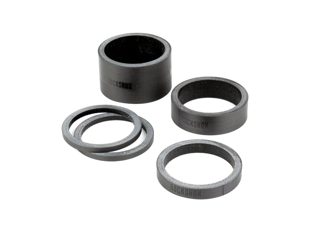 Rockshox Kit Espaciador Horquilla Carbon (2.5mm X 2, 5mm X 1, 10mm X 1, 20mm X 1) Logo Rs Negro Rockshox Kit Espaciador Horquilla Carbon (2.5mm X 2, 5mm X 1, 10mm X 1, 20mm X 1) Logo Rs Negro