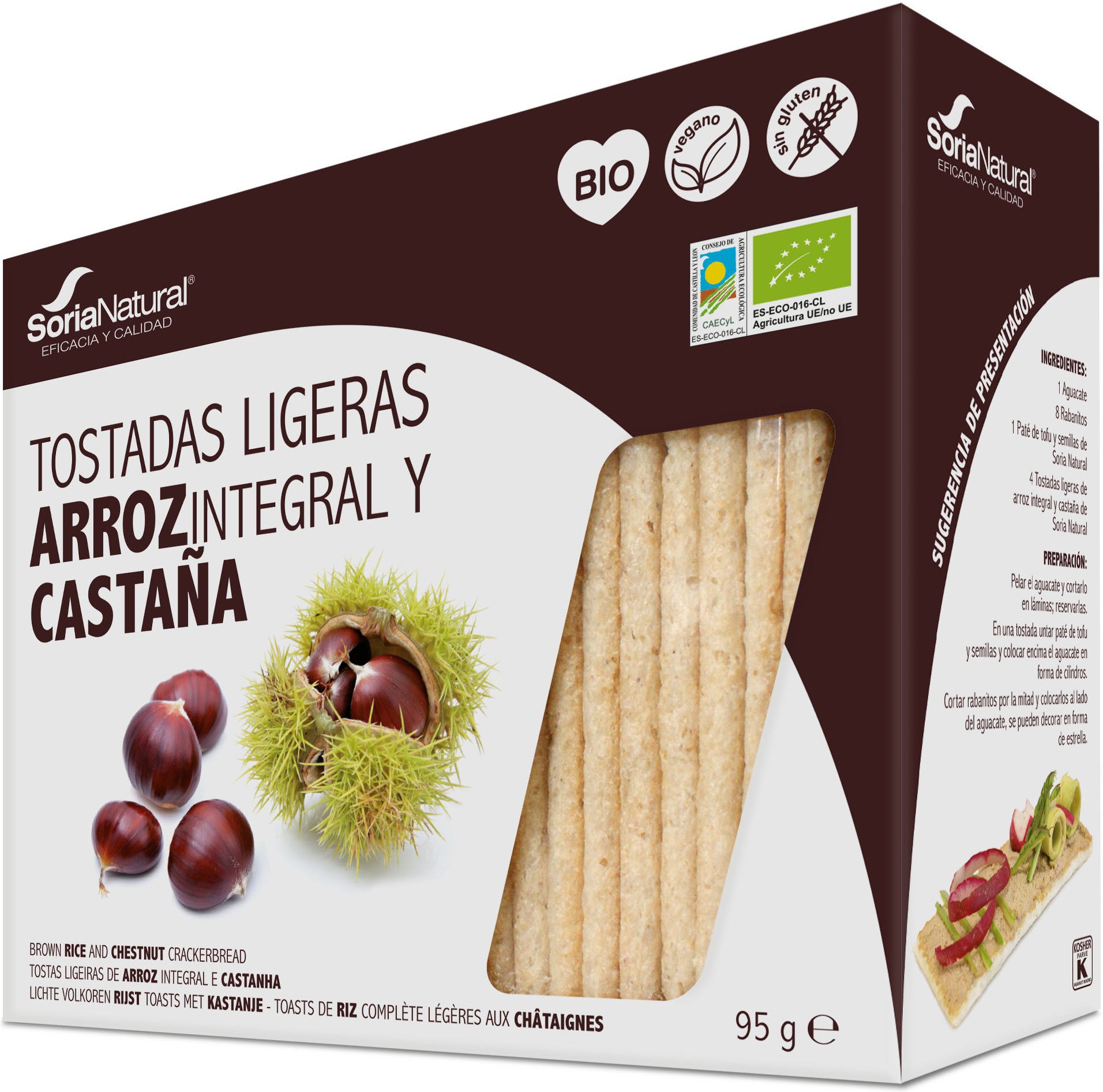 Soria Natural Bio Tostadas De Arroz Y Castaña Soria Natural Bio Tostadas De Arroz Y Castaña