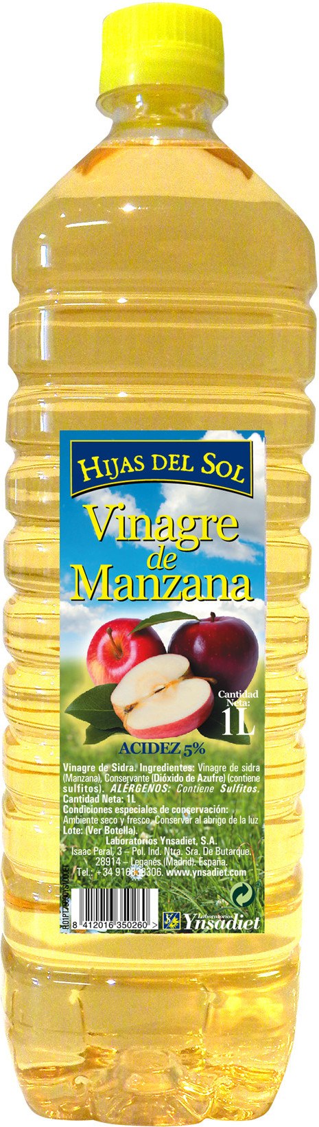 Ynsadiet Vinagre De Manzana 1 Litro Ynsadiet Vinagre De Manzana 1 Litro