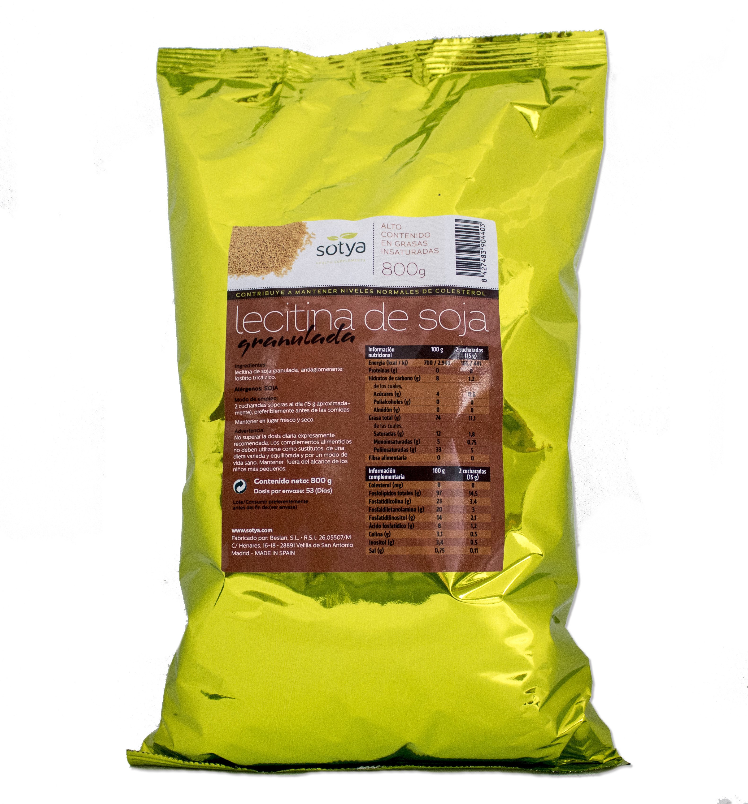 Sotya Lecitina Bolsa 800 Gr Sotya Lecitina Bolsa 800 Gr