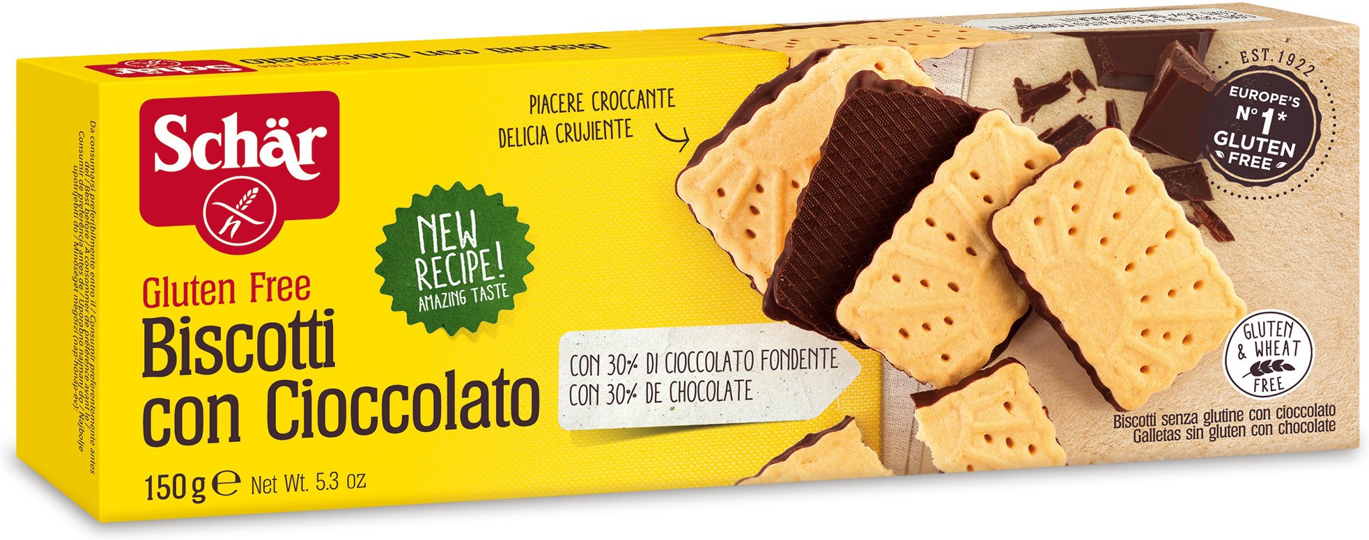 Dr. Schar Biscotti Con Cioccolato 150g Dr. Schar Biscotti Con Cioccolato 150g