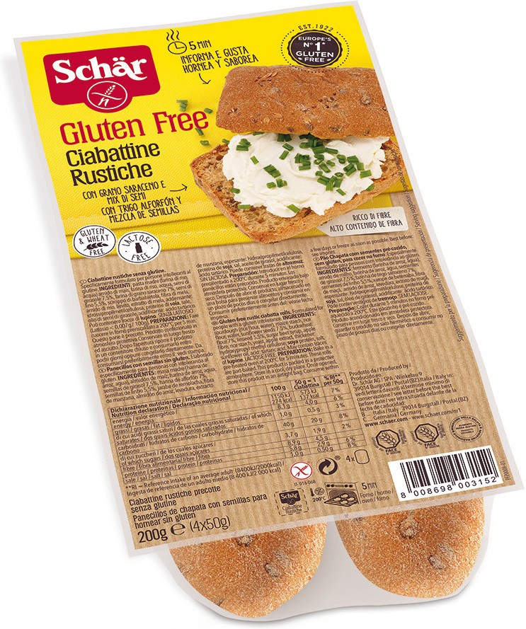 Dr. Schar Ciabattine Rustiche 200g Dr. Schar Ciabattine Rustiche 200g