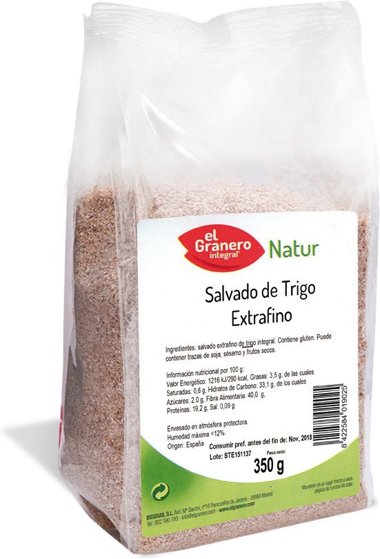 El Granero Integral Salvado De Trigo Extrafino 350 Gr El Granero Integral Salvado De Trigo Extrafino 350 Gr
