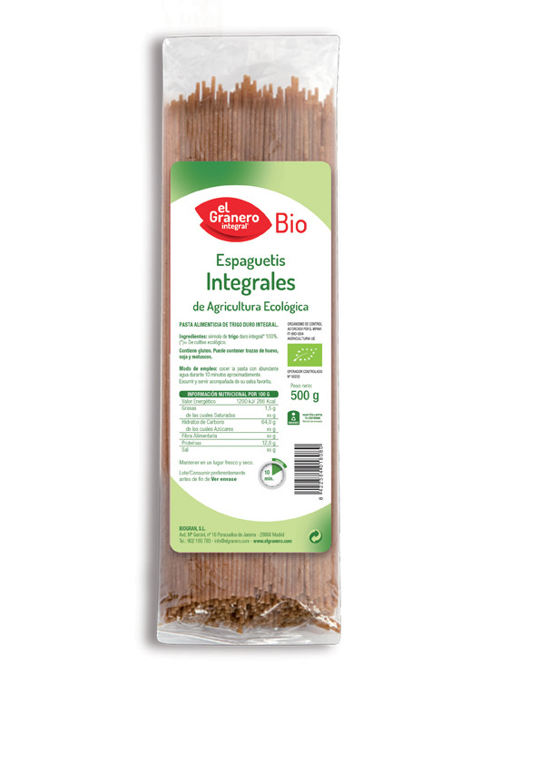 El Granero Integral Espaguetis Integrales Bio 500 El Granero Integral Espaguetis Integrales Bio 500