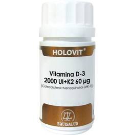 Equisalud Holovit Vitamine D3 2 000 UI + K2 60 Ug 50 Cap
