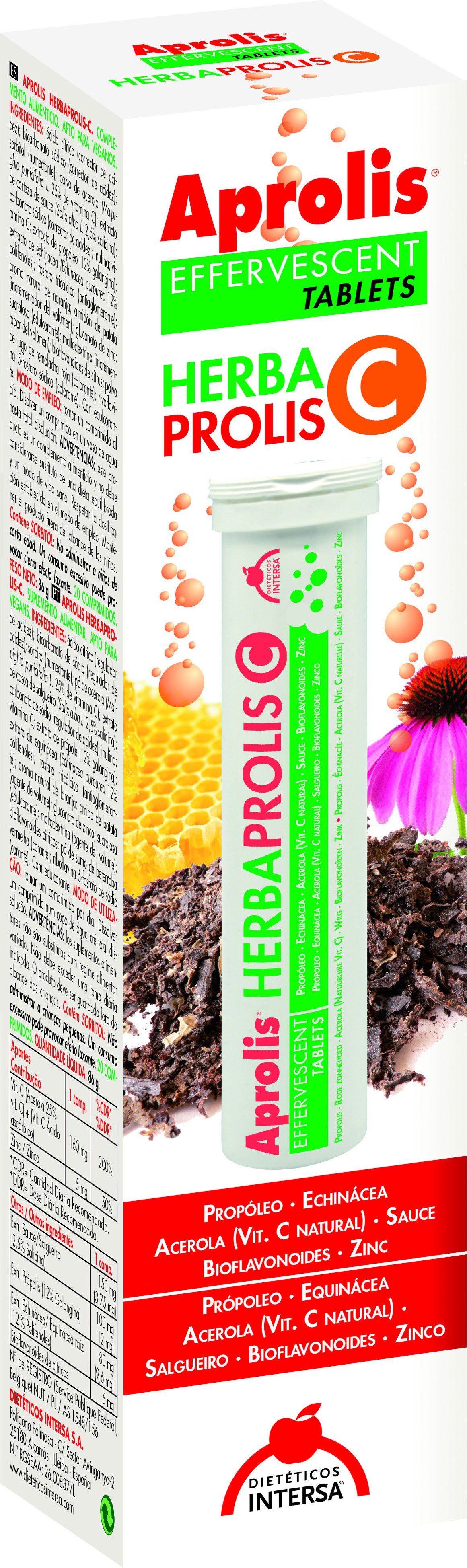Intersa Aprolis Herbaprolis C 20 Comp Efervescentes Intersa Aprolis Herbaprolis C 20 Comp Efervescentes
