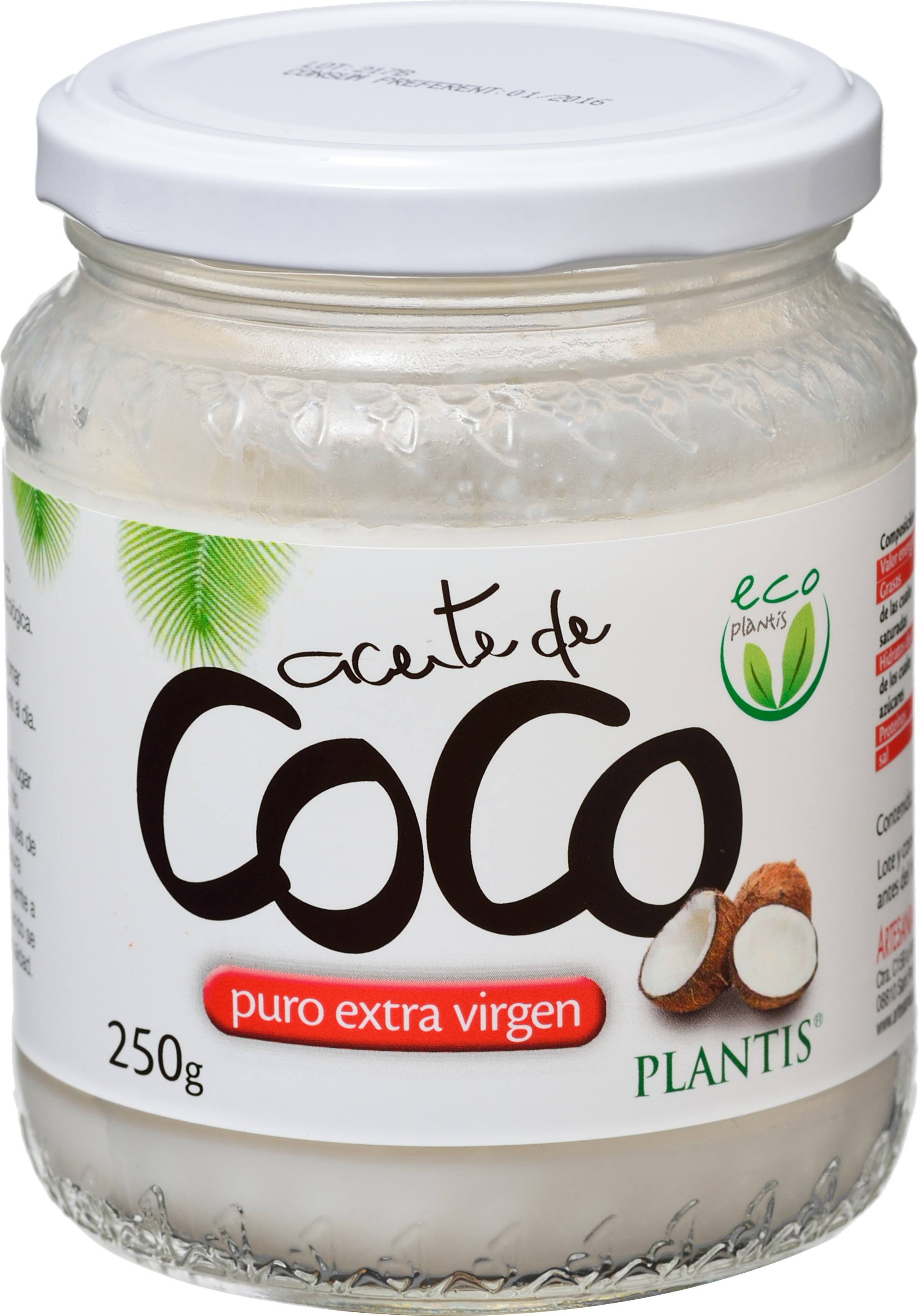 Artesania Aceite Coco Eco Plantis 250g Artesania Aceite Coco Eco Plantis 250g