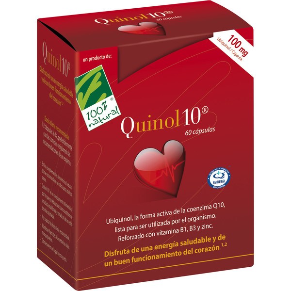 100% Natural Quinol 10 60 Perlas 100 Mg