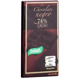 Santiveri Chocolate Negro 74% Cacao 80 Gramos