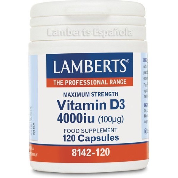 Lamberts Vitamina D 4000 Ui 100µg 120 Tabs