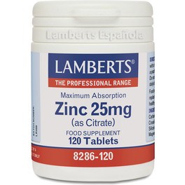 Lamberts Citrate de Zinc 25 Mg 120 Gélules