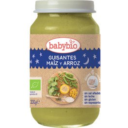 Babybio Potito Guisantes Maiz Arroz 200 Gr