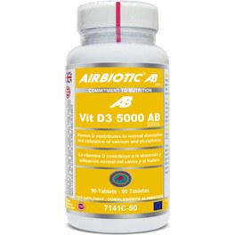 Airbiotic Vit D3 Ab 5000 Ui Como D3 O Colecalciferol 90 Tab