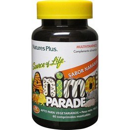 Natures Plus Animal Parade Multiv. Naranja 60 Comp Mast