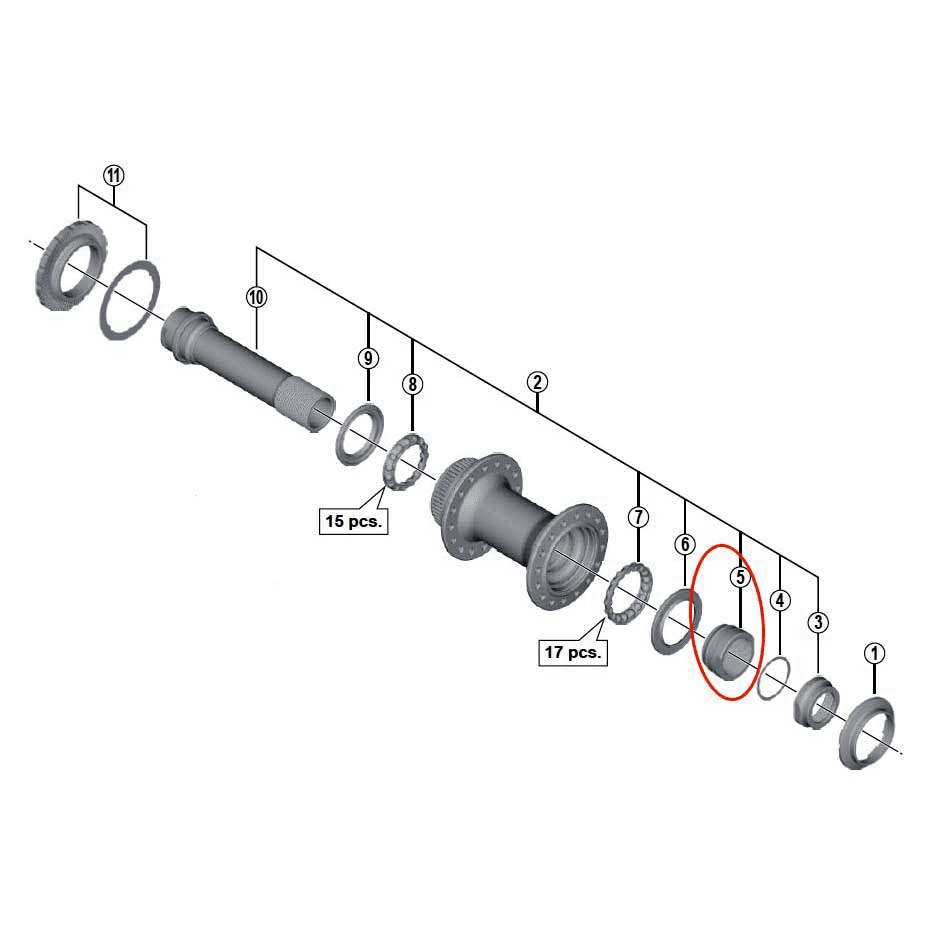 Shimano Cono Buje Delant. Hb-m618 M8020 Mt900 Shimano Cono Buje Delant. Hb-m618 M8020 Mt900