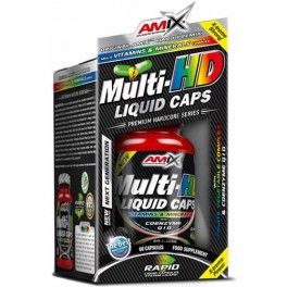 Amix Multi-HD Liquid Caps 60 caps - Suplemento Multivitamínico Enriquecido con Frutas y Vegetales + Contiene Coenzima Q10