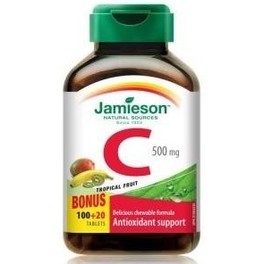 Jamieson Vitamina C 500mg Tropical Masticable 100+20 Tablet