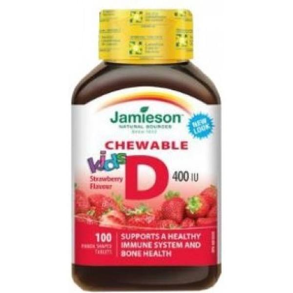 Jamieson Vitamina D3 400ui/25mcg Fresa 100 Tabletas