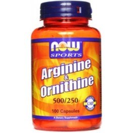Now Arginina & Ornitina 500/250 Mg. 100 Caps.