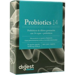Herbora Probiotics 14 -  30 Cápsulas Vegetales. Cepas 14 Cepas Gastroresistentes y Probióticos