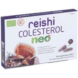 Neo Reishi - Colesterol 30 Cápsulas - Complemento Alimenticio Reductor del Colesterol Con Hongos Naturales de Cultivo Ecológico
