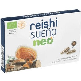 Neo Reishi - Sueño 30 Cápsulas - Complemento para dormir más y mejor Con Melena de Leon y Pisflora - Ecológico y Vegano