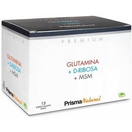 Prisma Natural Premium Glutamina + Ribosa + MSM 15 sobres duplo x 8 gr