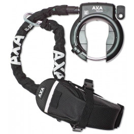 Axa Candado Cuadro Defender Rl 100+cadena+bolsa Apertura Ancho 50 Mm Negro