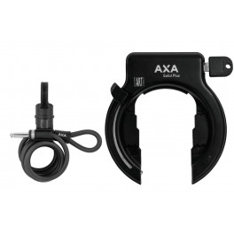 Axa Candado Cuadro Solid Plus Fijacion Cuadro Ancho 58mm +cadena Negro Peso 630 G