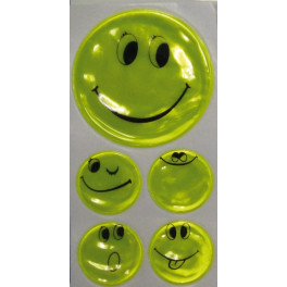 Fasi Pegatinas Sonrientes Amarillo 1 (5 Cm) - 4 (2.5 Cm)
