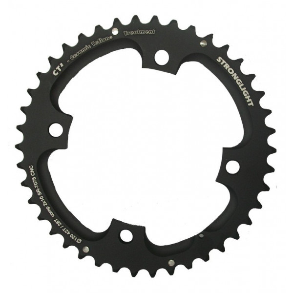 Stronglight Plato Sram Xx/x0/x7/x9 Mtb Alu 2x10v.exterior 4 Brazos 120/80 Bcd Negro 42 (29) Dientes