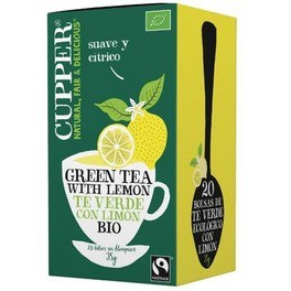 Cupper Green Tea Whit Lemon Bio 20 Bolsas