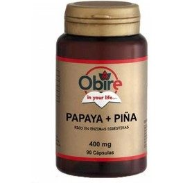 Obire Papaya + Piña 400 Mg 90 Caps