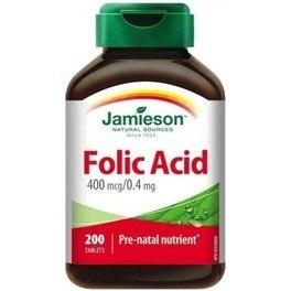 Jamieson Acido Folico 400mg 200 Tabletas