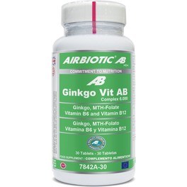 Airbiotic Ginkgo-vit Ab Complex 6000 Con Acid 30 Tabletas