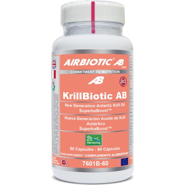 Airbiotic Krillbiotic Ab 590 Mg Ecoharvesting 60 Caps