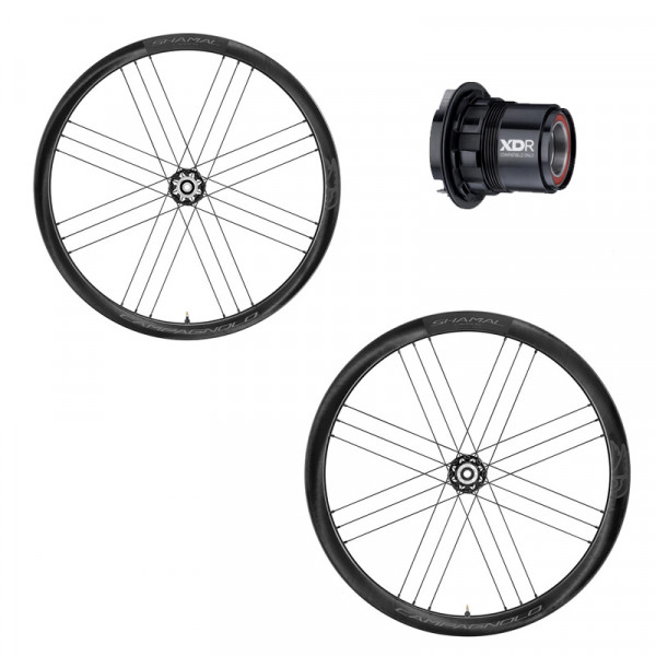 Paire de roues Campagnolo Shamal Carbon C21 2wf Disk Tubeless Ready Sram Xdr