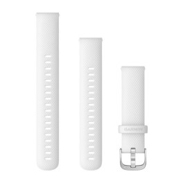 Garmin Correa De Desmontaje Rápido - 18 Mm Blanco Con Hebilla Plateada