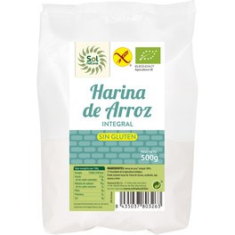 Solnatural Harina De Arroz Integral Sin Gluten Bio 500 G